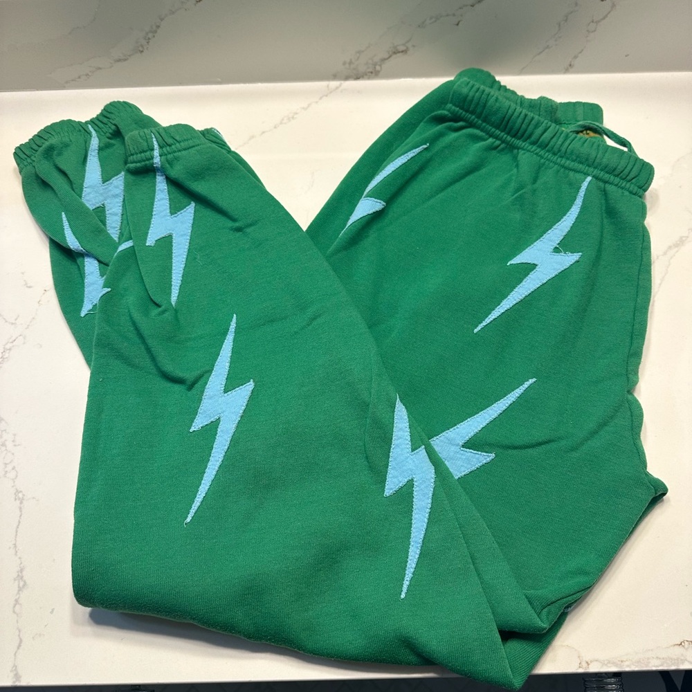 Aviator Nation Green Fleece Joggers